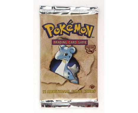 Pokemon TCG. Pokémon Fossil 1st edition sealed Booster Pack. This item is from the collection of the former Managing Director