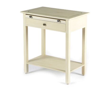 A PAINTED BEDSIDE TABLEBY COLEFAX AND FOWLER, SECOND HALF 20TH CENTURYwith a slide above a single drawer and a shelf stretche