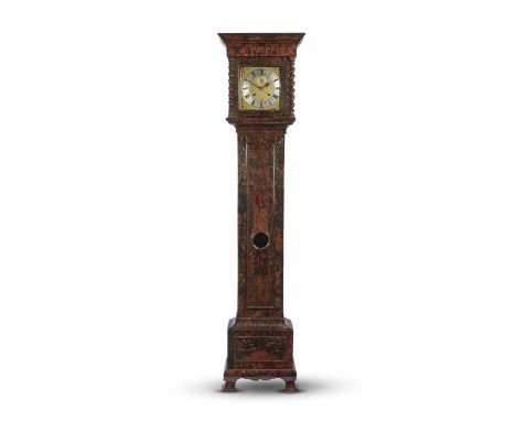 λ A TORTOISESHELL LONGCASE CLOCKBY JOHN MILLER, LONDON, LATE 17TH / EARLY18TH CENTURY AND LATERthe brass eight day movement w