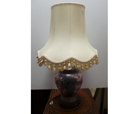 Porcelain table lamp and shade
