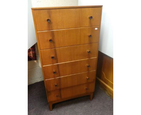 6 drawer vintage teak chest