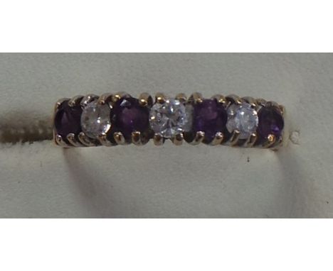 9ct Amethyst eternity ring