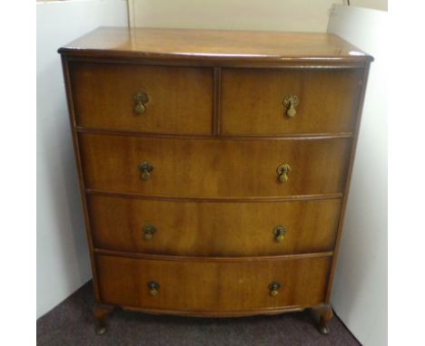 Art Deco bow fronted chest