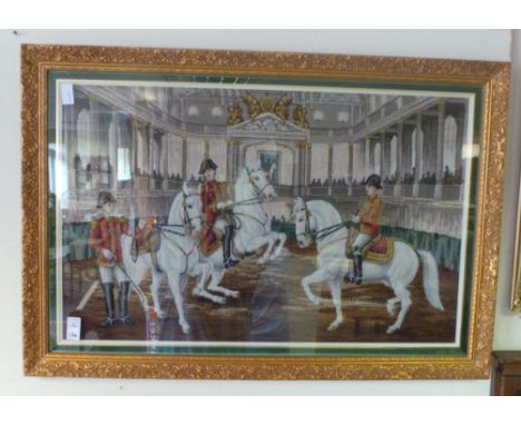 Gilt framed tapestry 