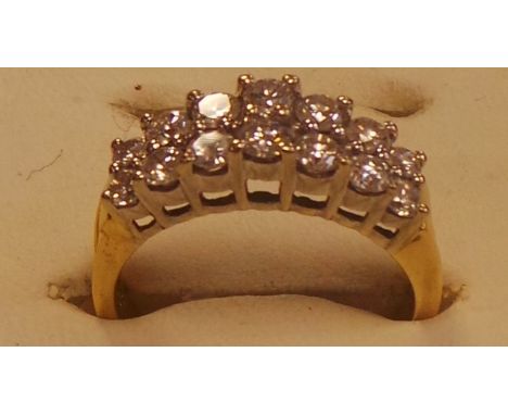 14K diamond twist eternity ring approx. 1 caret