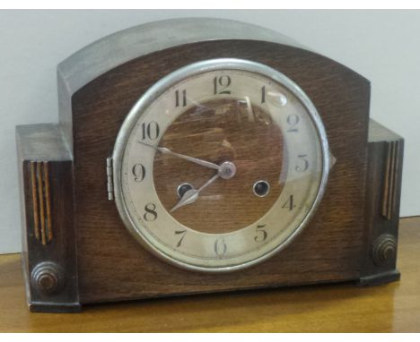 Oak mantel clock