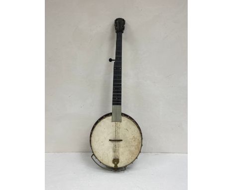 A late 19th Century Banjo by T.E. Bevan &amp; Co., Calcutta with impressed maker's marks to the neck. L.91cm