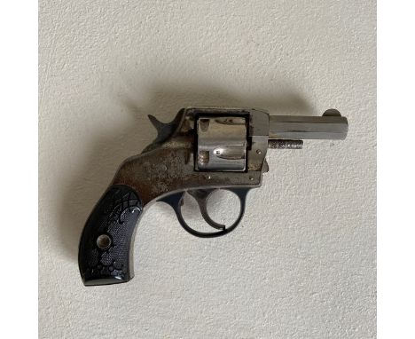 A C.1900 Young American Bulldog solid-frame double-action .32 calibre five shot rimfire pistol or revolver by Harrington &amp