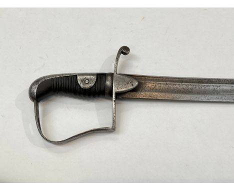 A scarce variation of the 1796 pattern light cavalry troopers' sword by Osborn &amp; Gunby, the steel stirrup hilt with twin 