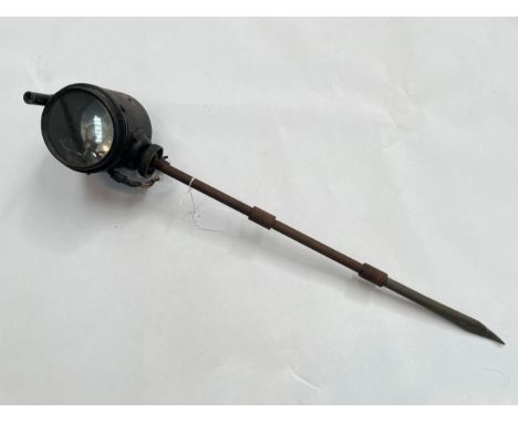 A WWII British signalling lamp mounted on spike, thought to be MTB/MGB 