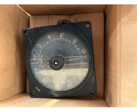 A WWII RAF Air Ministry Compass Pilot's Repeater Indicator, serial No. 296/44, original box 