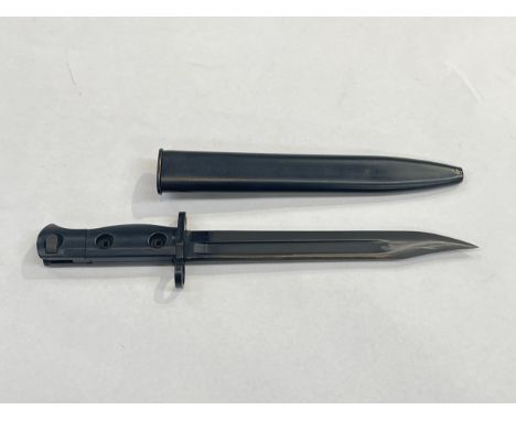 A British L1A3 bayonet dated 58, with scabbard 