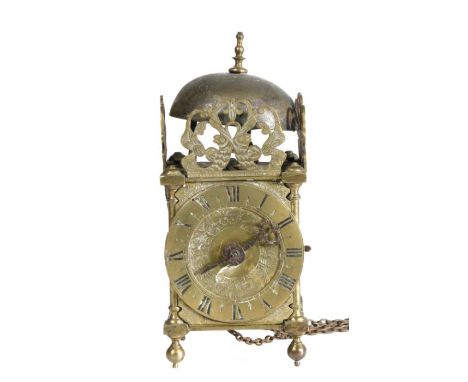 A small mid -to late 17th century brass lantern clock, EnglishWilliam Snowe, Marlborough, b. c1638, d. 1722, (son of Nicholas