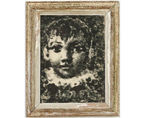 PABLO PICASSO, Claude, portrait of Picasso's son, original lithograph, edition 2000 - 1950, vintage French frame, 31cm x 23cm