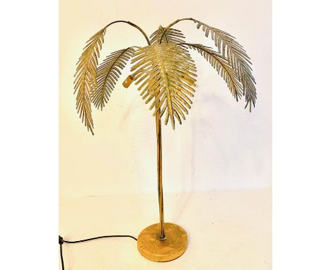 MAISON JANSEN STYLE PALM TREE TABLE LAMP, gilt metal, 80cm high, 48cm diameter. 