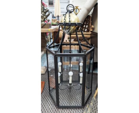 HALL LANTERN, of large proportion, 110cm H x 48cm. 
