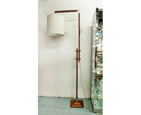 LINLEY FLOOR LAMP, by David Linley, with shape, height adjustable, 208cm H at tallest. 