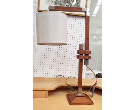 LINLEY TABLE LAMP, by David Linley, with shade, height adjustable, 74cm H at tallest. 