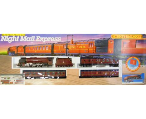 [OO GAUGE]. A HORNBY NO.R899, NIGHT MAIL EXPRESS TRAIN SET  comprising a B.R. Princess Coronation Class 4-6-2 tender locomoti