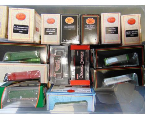 TWENTY-TWO ASSORTED 1/76 SCALE DIECAST MODEL BUSES  by Exclusive First Editions (13) and Corgi Original Omnibus Company (9), 