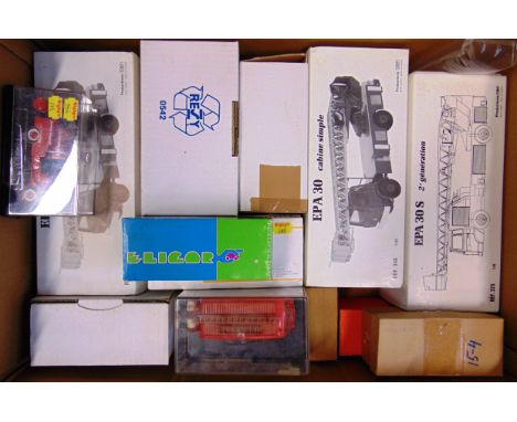 THIRTEEN MODEL FIRE SERVICE VEHICLES  mainly French, by CEF and others, each boxed.