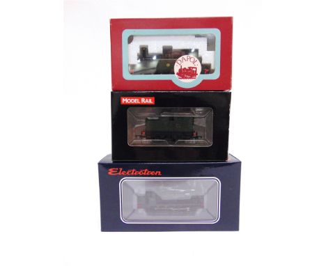 [OO GAUGE]. THREE G.W.R. LOCOMOTIVES  comprising a Model Rail No.MR001, G.W.R. Sentinel 4wVBT 0-4-0 locomotive, 13, green liv