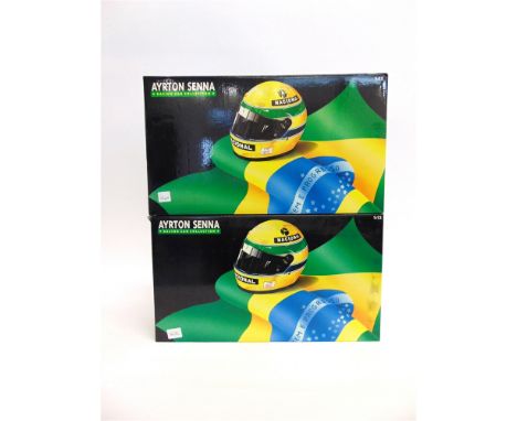 TWO 1/12 SCALE AYRTON SENNA COLLECTION RACING CARS  comprising a Minichamps Lotus Renault 97T (A. Senna), first GP victory, P