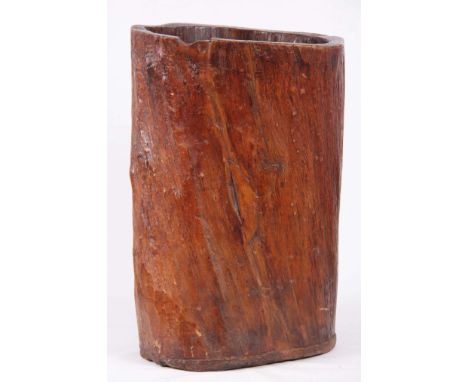A LARGE 18TH CENTURY DUG OUT TRUNK 98cm high. 