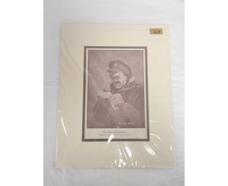 WW1. Bruce Bairnsfather (1887-1959). Original 1917 print entitled "The Eternal Question. When the 'ell is it goin' to be stra