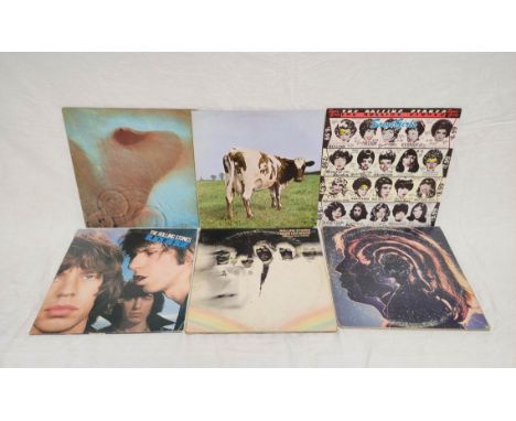 Collection of mainly 70's records to include Pink Floyd Meddle SHVL 795 on Harvest A6 and B5, Atom Heart Mother SHVL 781 on H