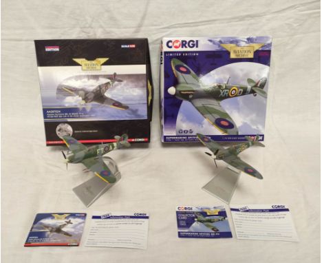 Corgi Aviation Archive. Ltd edition 1/72 scale boxed model airplanes to include a Supermarine Spitfire MKIIa AA39205 915/1500