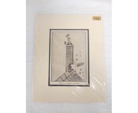 WW1. Bruce Bairnsfather (1887-1959). Original 1915 print entitled "They've Evidently Seen Me" 17cm x 25cm.&nbsp; 