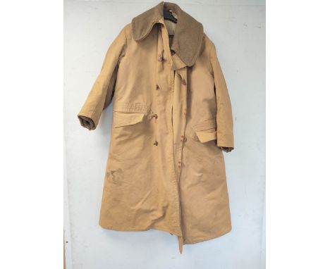 WW2- Scarce British Tropal coat c1941 of khaki construction with kapok lined interior. These coats were intended to be issued
