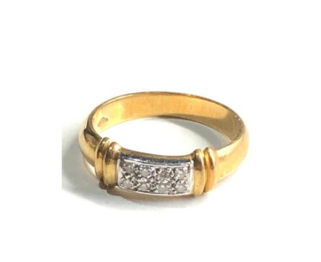 18ct gold vintage diamond ring (4.4g) 