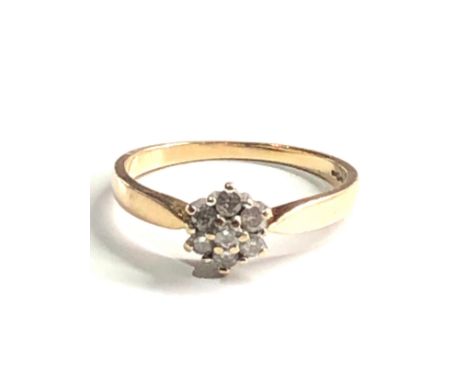 9ct gold vintage diamond dress ring (2.2g) 