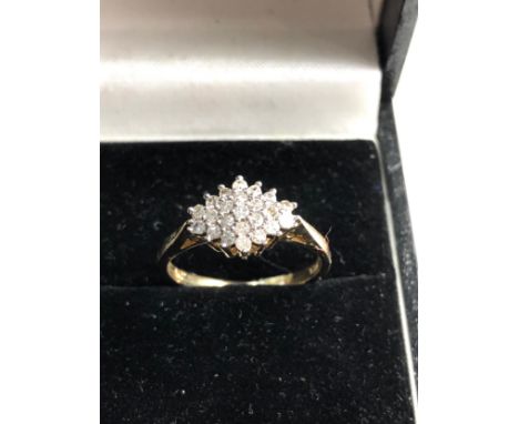 9ct gold diamond 0.25ct ring weight 2.3g 