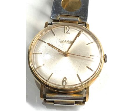Vintage gents Roamer wristwatch working but no warranty given 