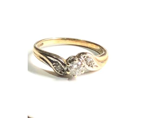 9ct gold vintage diamond ring (3g) 