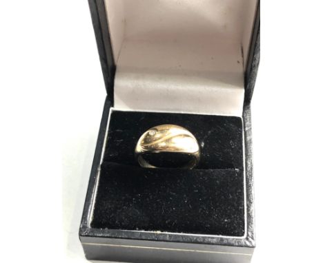 9ct gold &amp; diamond ring weight 4.2g 