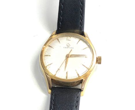 Vintage gents certina wristwatch  working but no warranty given 
