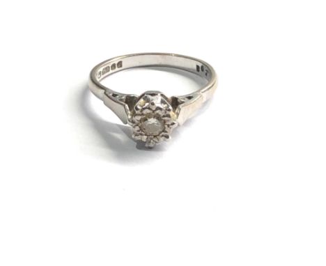 18ct white gold vintage diamond ring (3.2g) 