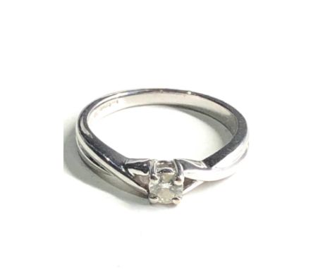 18ct white gold vintage .20ct diamond ring (3.8g) 