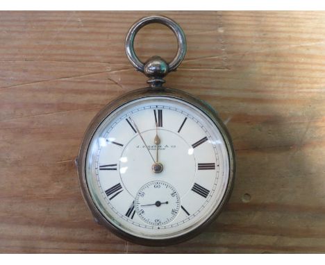 J PRESTON &amp; CO HALLMARKED SILVER POCKET WATCH