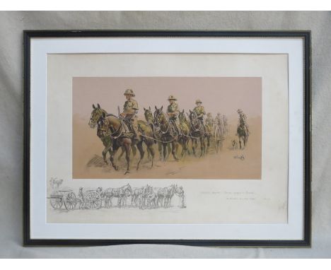 SNAFFLES (CHARLES JOHNSON PAYNE), PENCIL SIGNED AND HAND COLOURED PRINT 'UBIQUE MEANT- BANK, OLBORN BANK- A PENNY ALL THE WAY