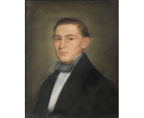             Porträt Carl Gotthelf Friedrich DietelPastell. Unsigniert. 1. H. 19. Jh. 42 x 33 cm. Gerahmt & hinter Glas : 47 x