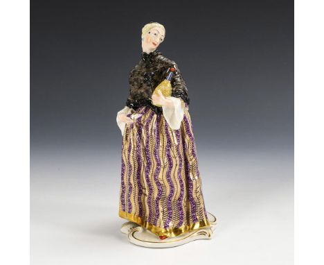Donna Martina. Nymphenburg. Prägemarke, 20. Jh. Modell-Nr.: 87. Aus der Serie der Commedia dell'arte. Entwurf: um 1760.      