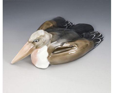 Seltene Figur: Marabu. Rosenthal. Marke Kunstabteilung Stammwerk Selb, 1927. Modell-Nr. K 729. Entwurf: 1924.                