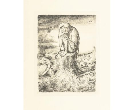                     WEBER,             Andreas Paul(1893 Arnstadt - 1980 Schretstaken)    "Die Isolierung"Lithografie. Bleist