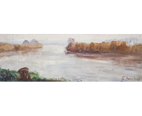                     BÜCHSEL,             Elisabeth(1867 Stralsund - 1957 Stralsund)    BoddenlandschaftÖl auf Leinwand auf Ka