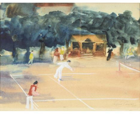                     PAUSER,             Sergius(1896 Wien - 1970 Klosterneuburg)    TennisspielerAquarell. Rechts unten signi